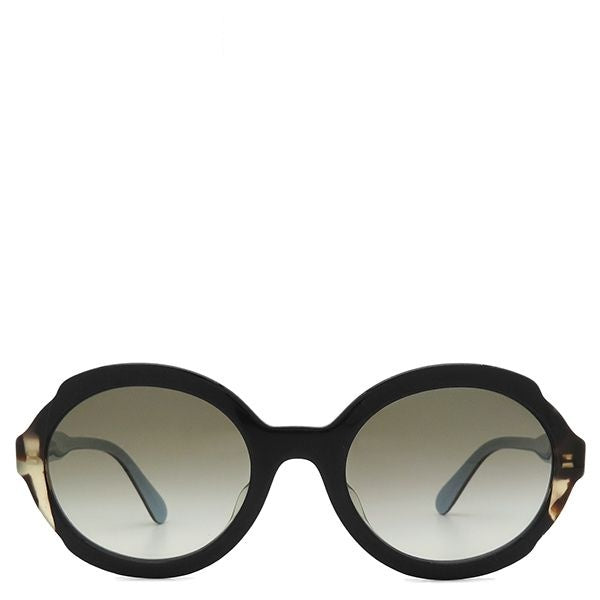 Prada Sunglasses 53 22 Acetate Black Light Blue Marble Silver Oval Shape