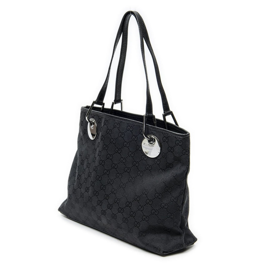 Gucci Eclipse Tote Black GG Canvas — view 2