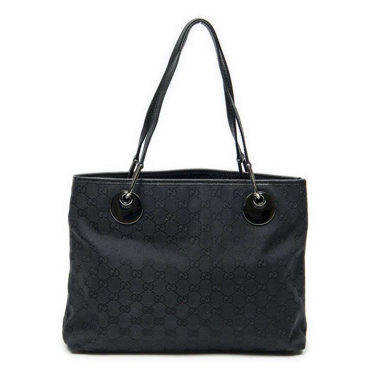 Gucci Eclipse Tote Black GG Canvas — view 5