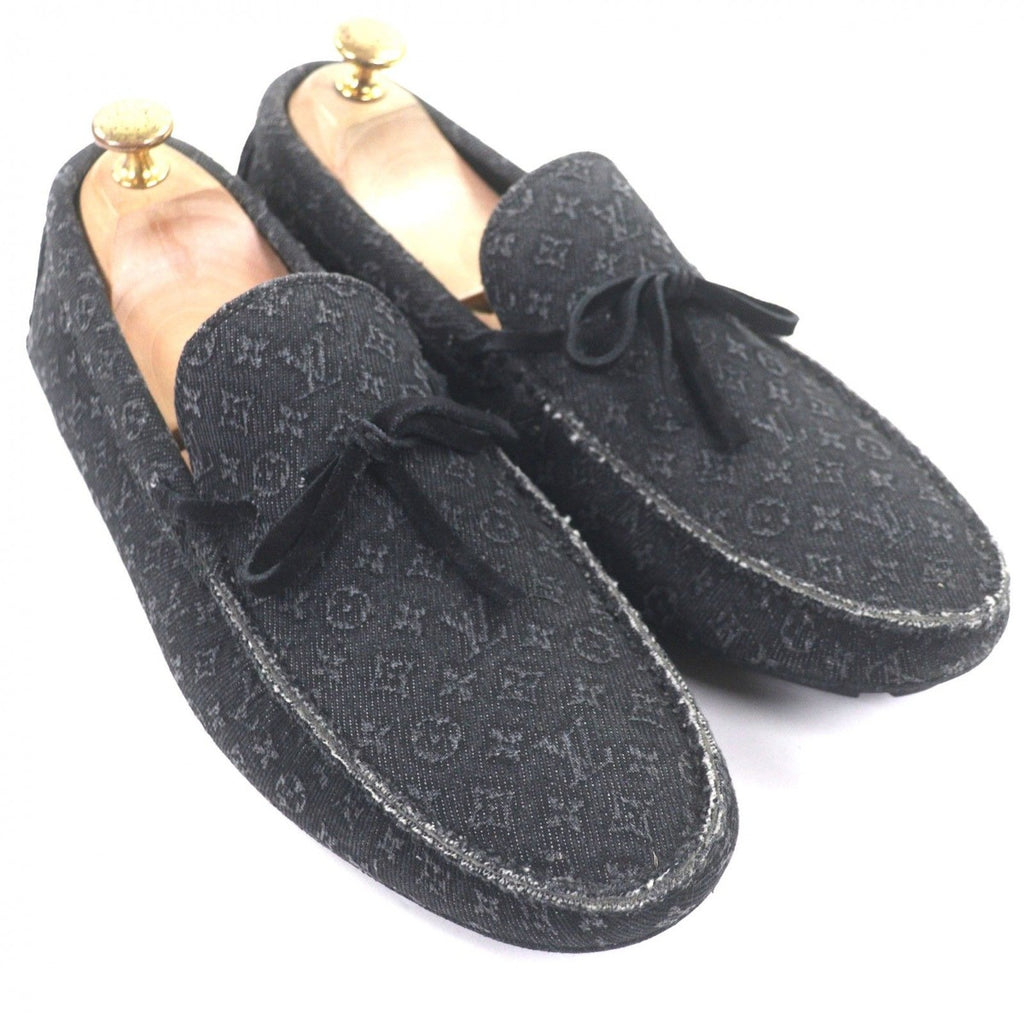 Louis Vuitton LV Driver Line Moccasins Monogram Denim Slip on Driving — view 2