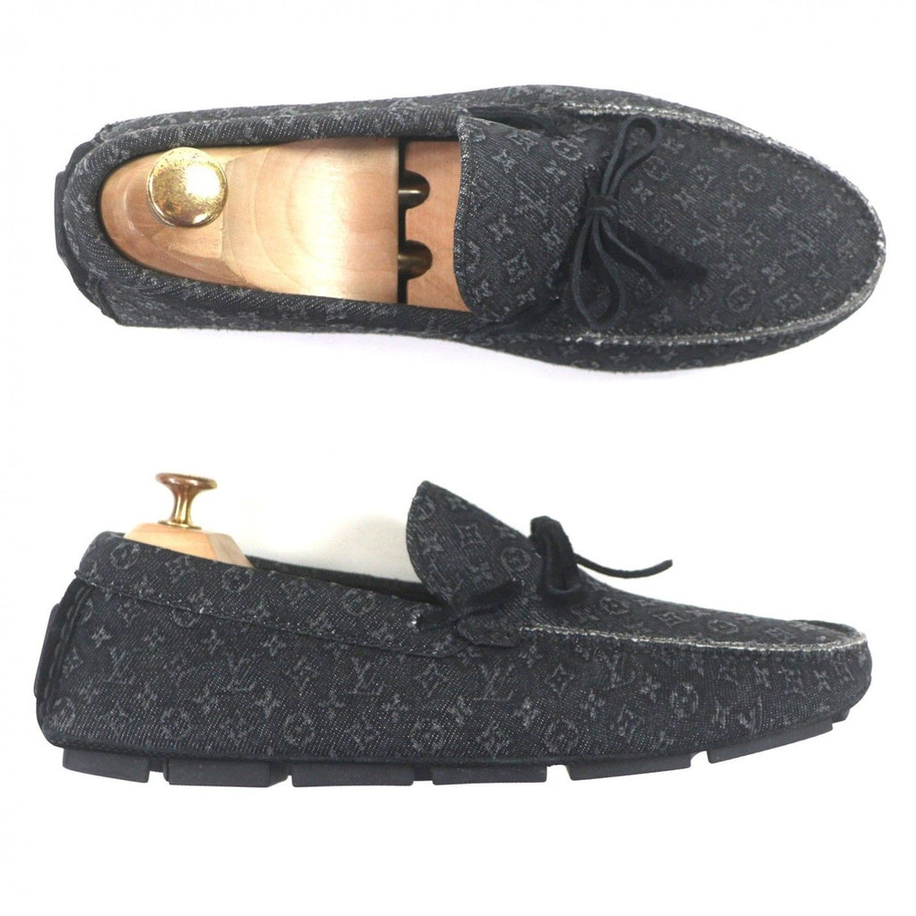 Louis Vuitton LV Driver Line Moccasins Monogram Denim Slip on Driving — view 3