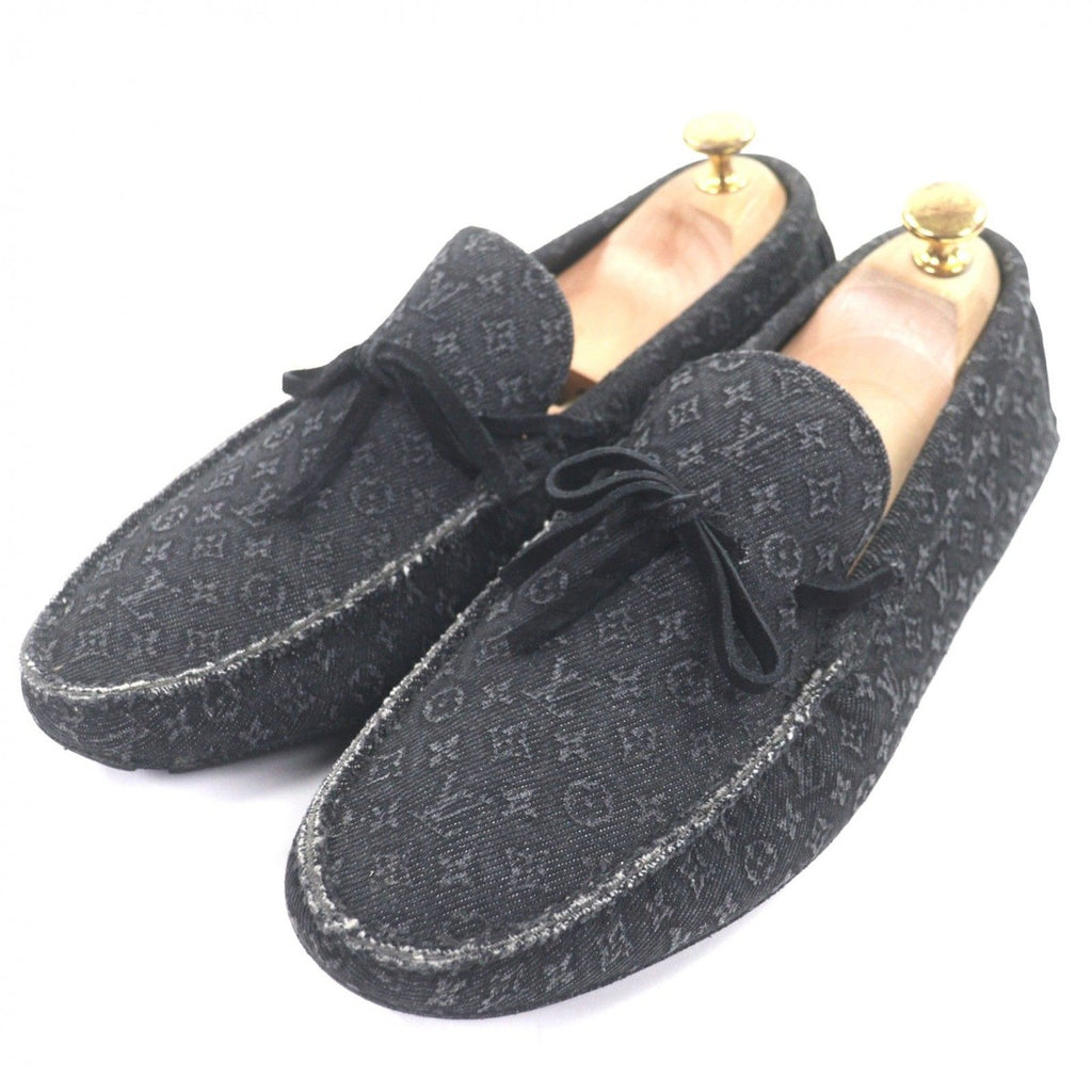 Louis Vuitton LV Driver Line Moccasins Monogram Denim Slip on Driving