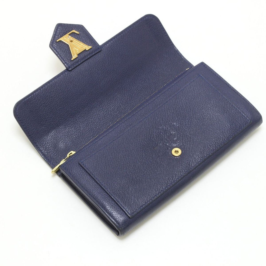 Louis Vuitton Bifold Long Wallet Portefeuille Lock Me Navy — view 4