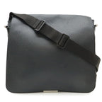 Louis Vuitton Taiga Shoulder Bag Leather Canvas Ardoise Black