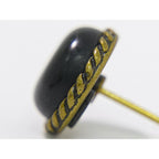 Chanel CC Logo Earrings Plastic Gold Plated Black — view 5