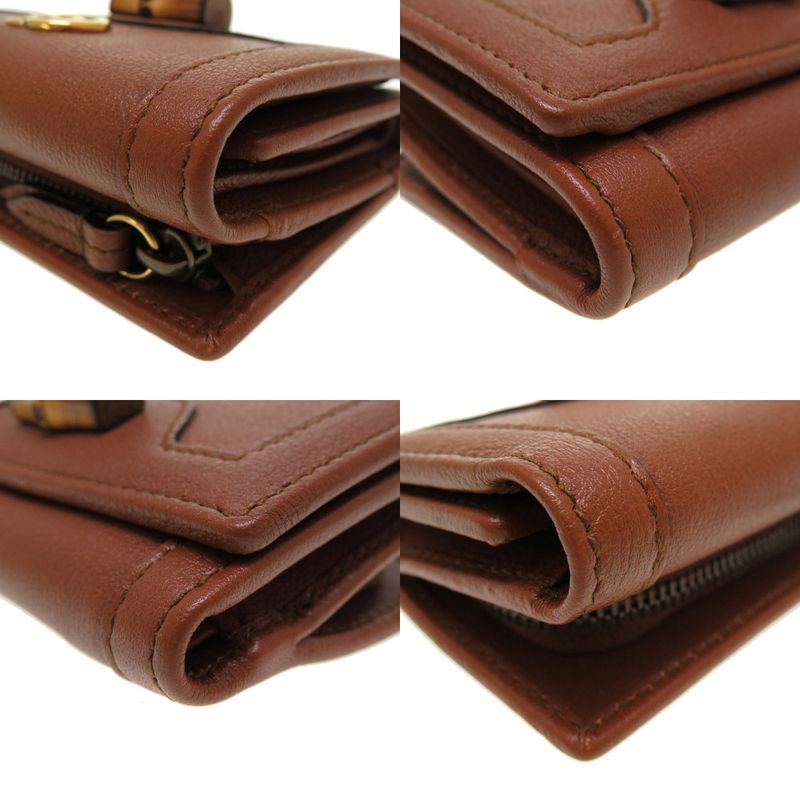 Gucci Diana Medium Leather Brown Trifold Wallet 0024 — view 7