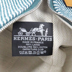 Hermes Brid A Black PM Au-carre Handbag Pouch Vert Foret — view 8