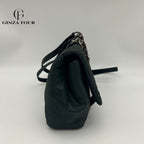 Chanel 2-Way Leather Lame Messenger Bag — view 4