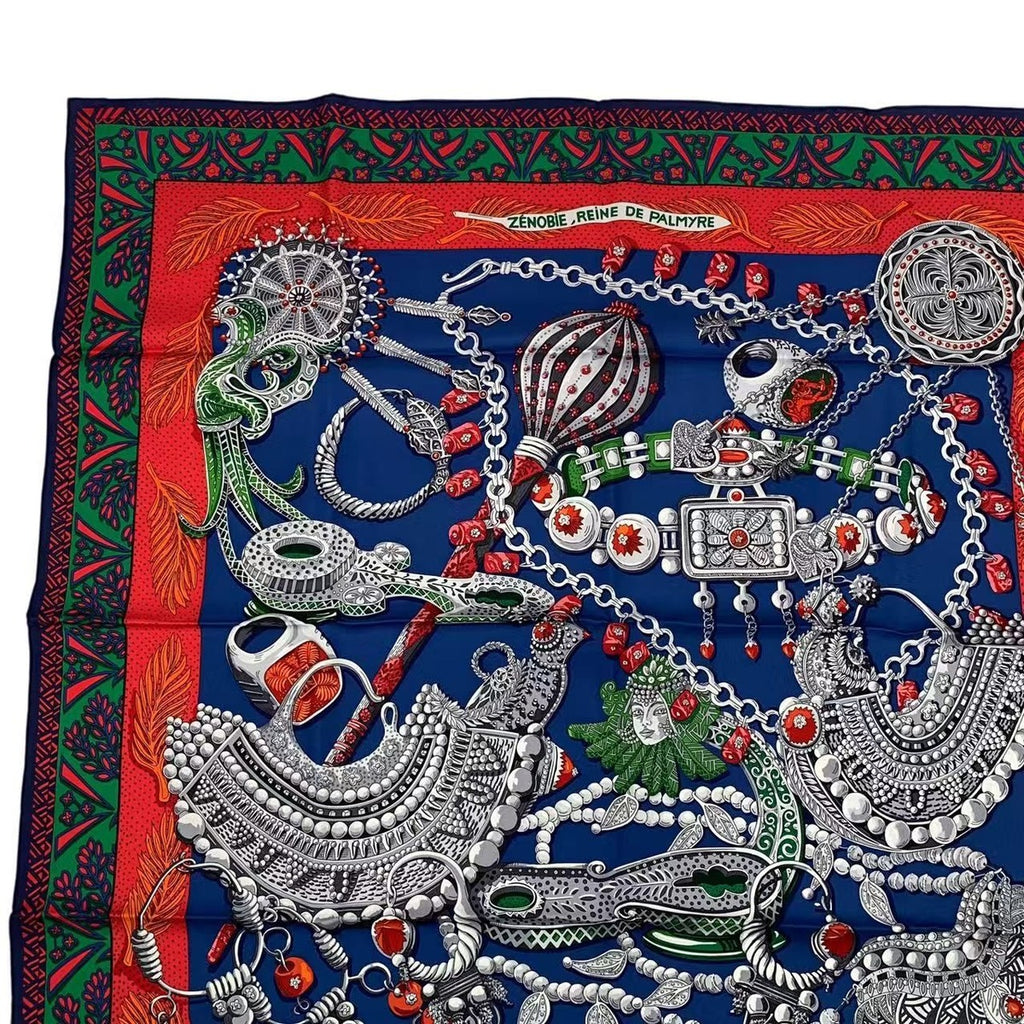 Hermes Carre 90 Large Scarf Silk Zenobie Reine de Palmyre Queen of Palmyra — view 3