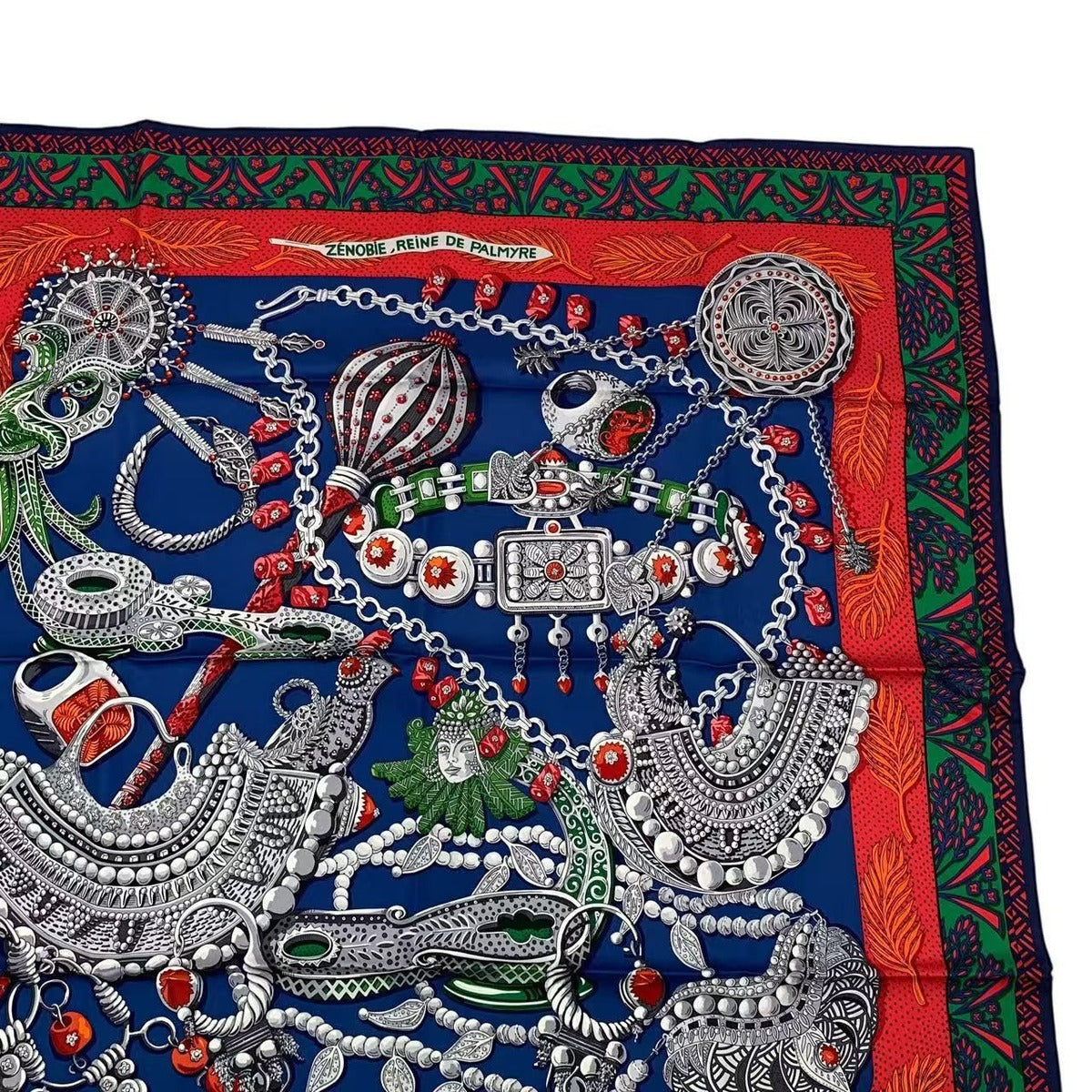 Hermes Carre 90 Large Scarf Silk Zenobie Reine de Palmyre Queen of Palmyra — view 4