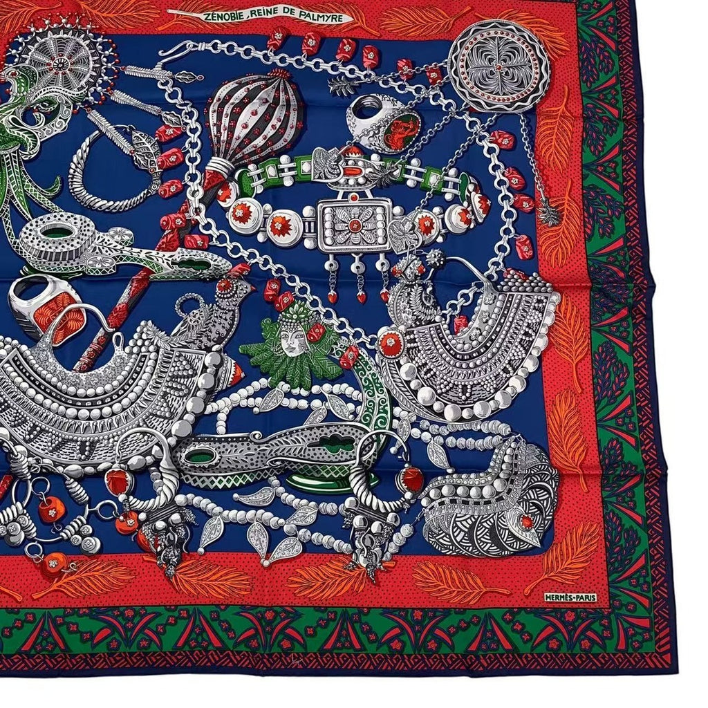 Hermes Carre 90 Large Scarf Silk Zenobie Reine de Palmyre Queen of Palmyra — view 6