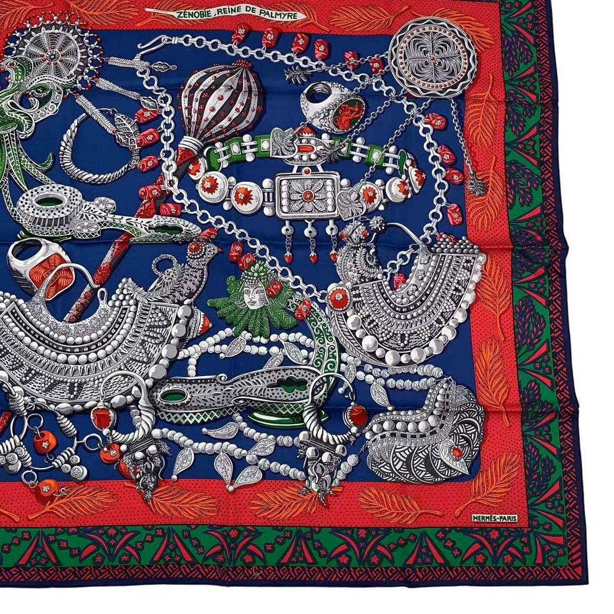 Hermes Carre 90 Large Scarf Silk Zenobie Reine de Palmyre Queen of Palmyra — view 6