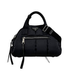 Prada 2-Way Bag Bomber Black Nero Re-Nylon Boston Nylon