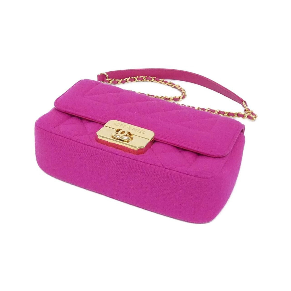 Chanel Shoulder Bag Canvas Gold — view 3