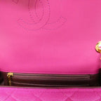 Chanel Shoulder Bag Canvas Gold — view 9