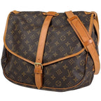 Louis Vuitton Saumur 35 Crossbody Shoulder Bag Monogram Brown