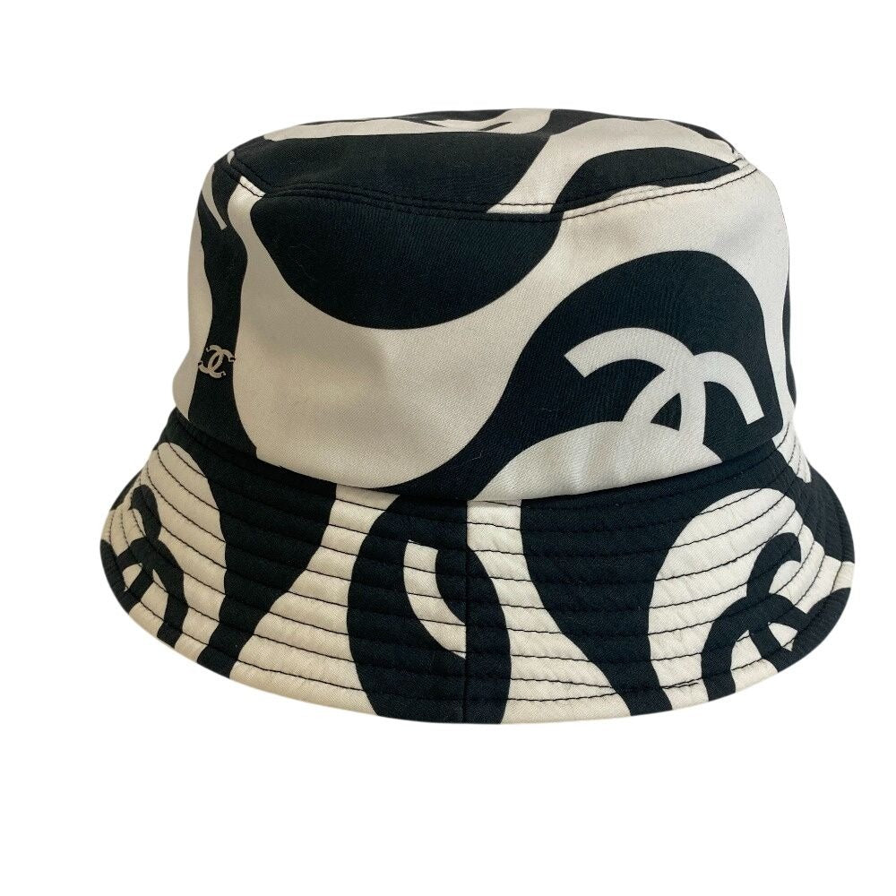 Chanel Bucket Hat CC Logo Cotton Hat Black