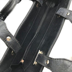 Chanel CC Logo Paris Biarritz PM Hand Bag Black Jacket — view 7