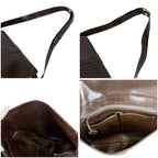 Celine Mini Shoulder Bag Dark Brown Leather Horse Carriage Hardware — view 8