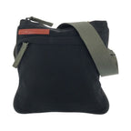 Prada Sports Black Silver Hardware Nylon Shoulder Bag Pochette