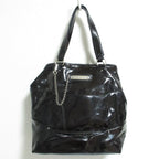 Celine Enamel Chain Tote Black