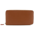 Hermes Azap Silk-in Vaux-epson Brown Q Long Wallet