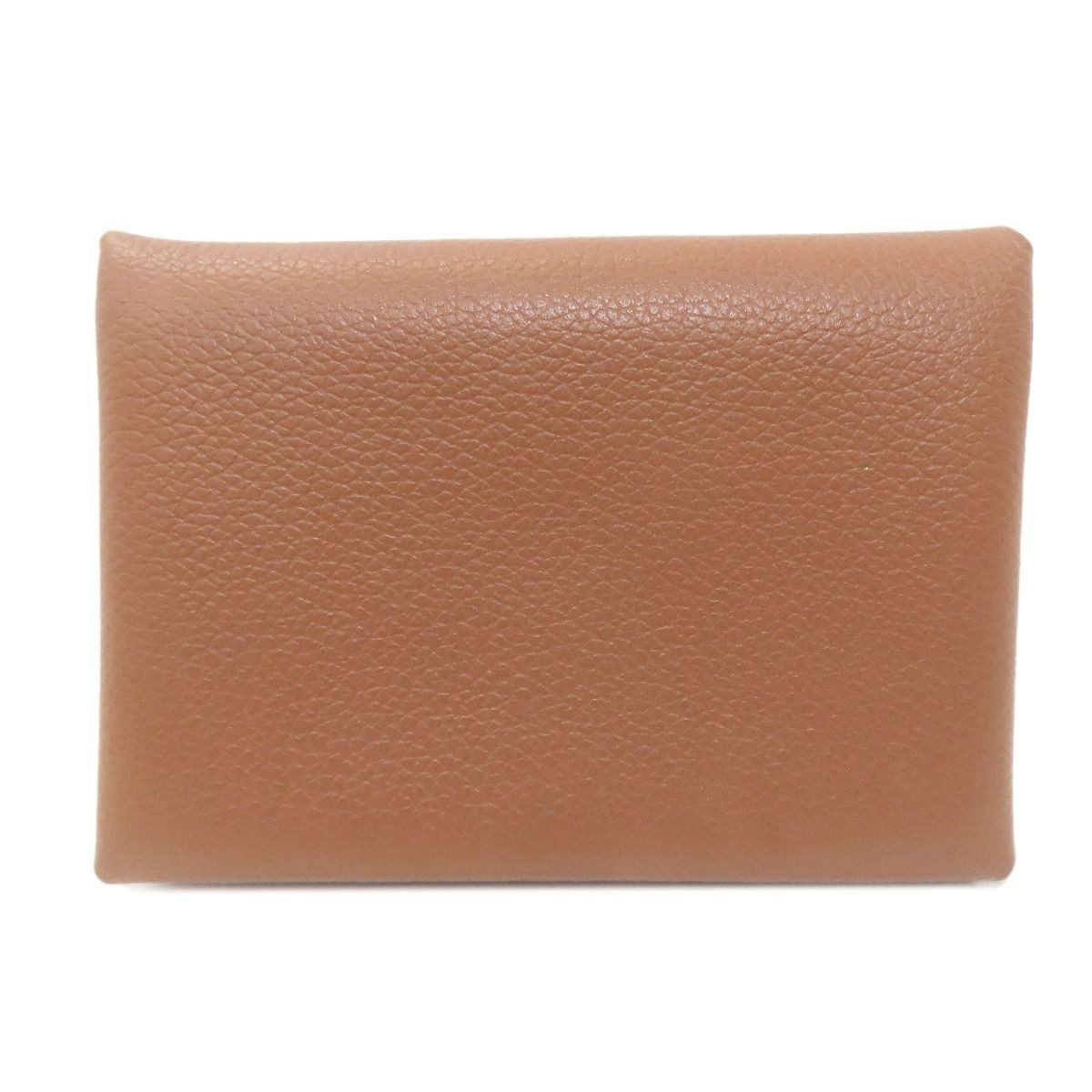 Hermes Calvi Duo Silver Card Case Calf