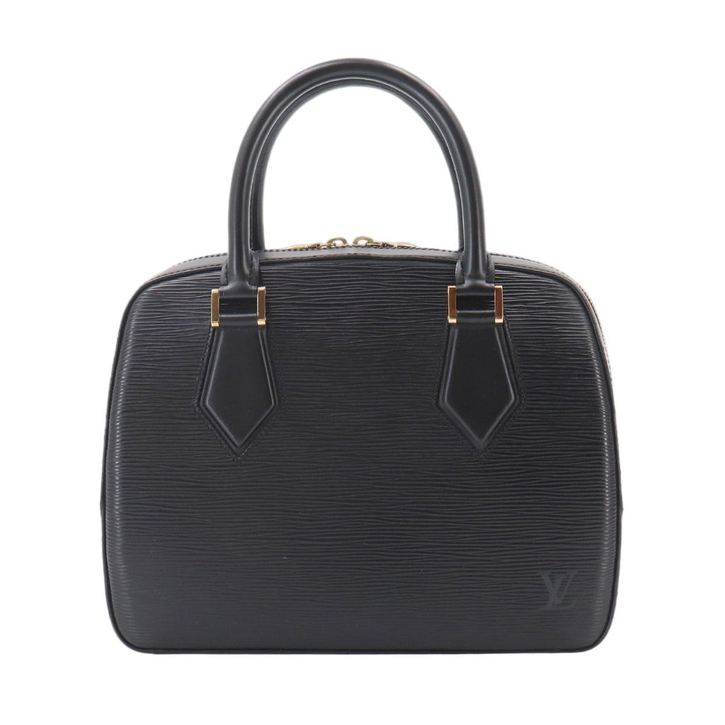 Louis Vuitton Epi Blanc Hand Bag Noir Leather Epi Sablon