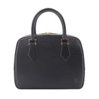 Louis Vuitton Epi Blanc Hand Bag Noir Leather Epi Sablon