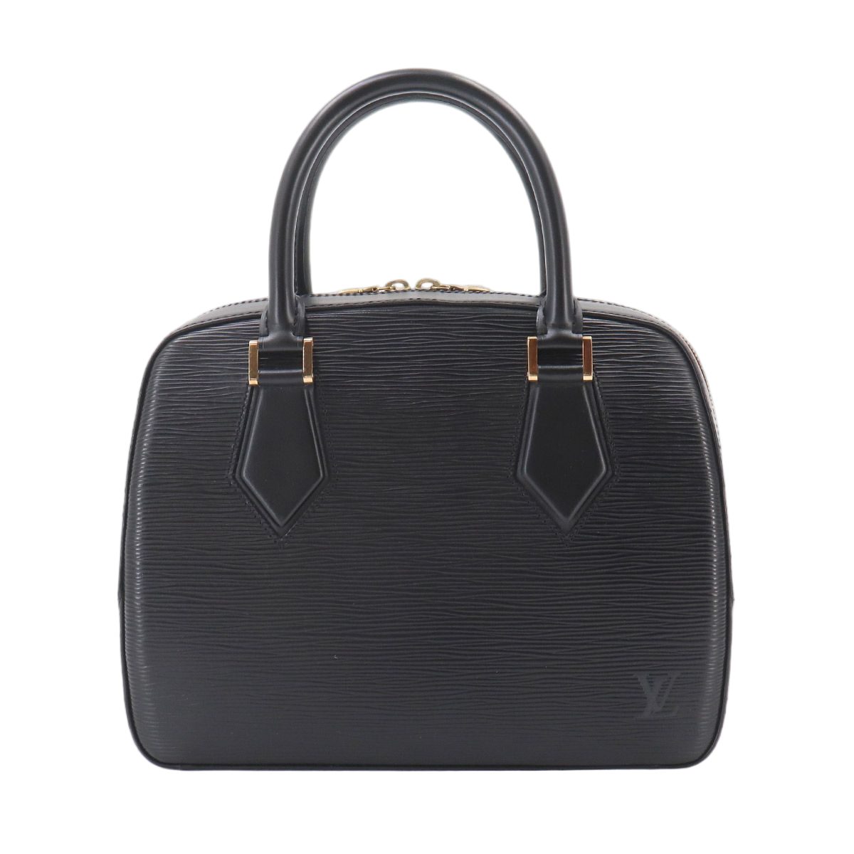 Louis Vuitton Epi Blanc Hand Bag Noir Leather Epi Sablon