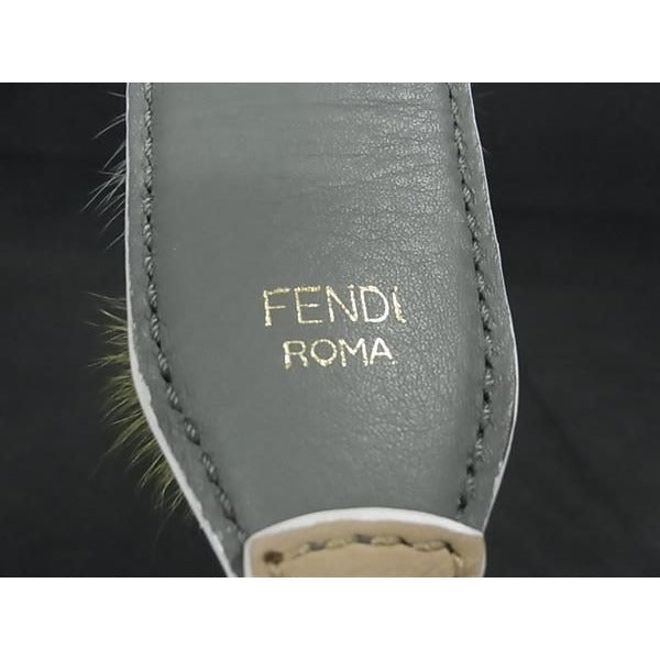 Fendi Strap You Fur and Leather Shoulder for Bag Beige
