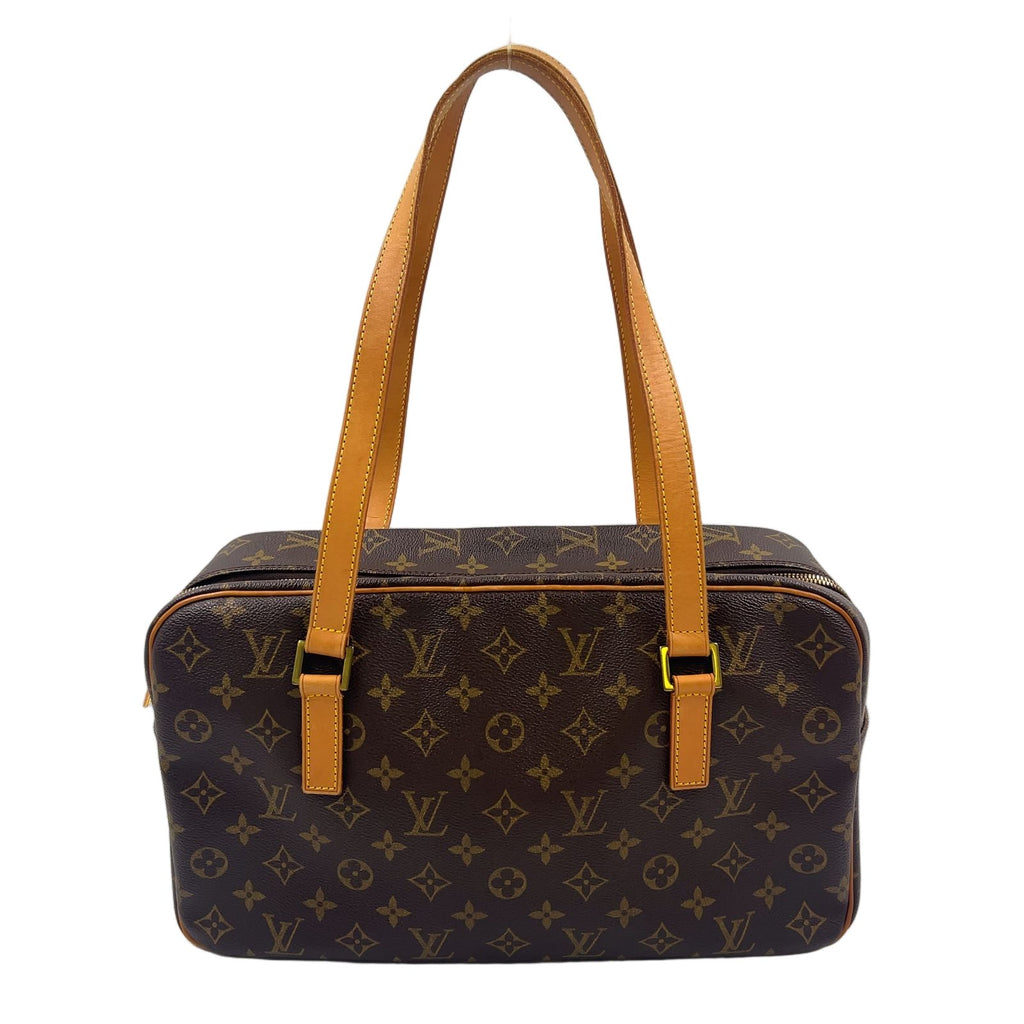 Louis Vuitton Cite GM Monogram Leather Brown Light Shoulder Bag Gold