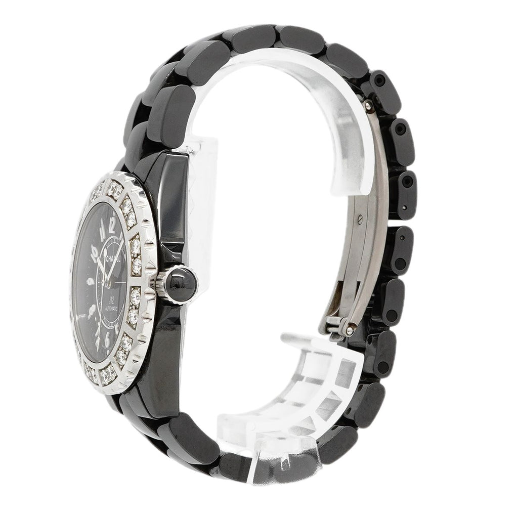 Chanel Diamond Black Dial Watch — view 2
