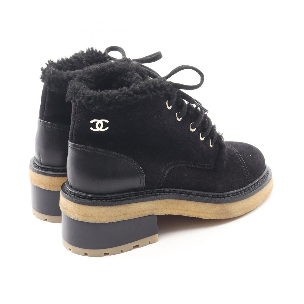 Chanel Boots CC Logo Suede Leather — view 2