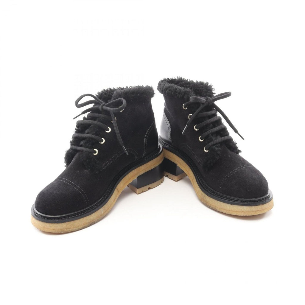 Chanel Boots CC Logo Suede Leather — view 3
