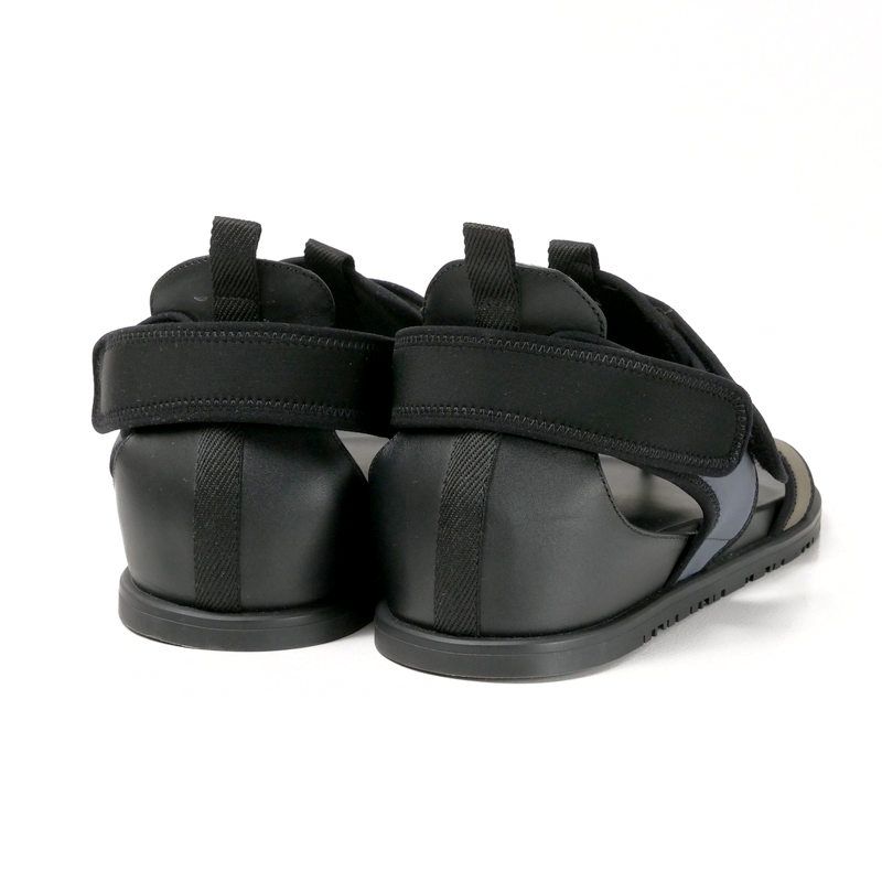 Hermes Giorno Sandals Size 44 Thong Shoes Khaki Black — view 3