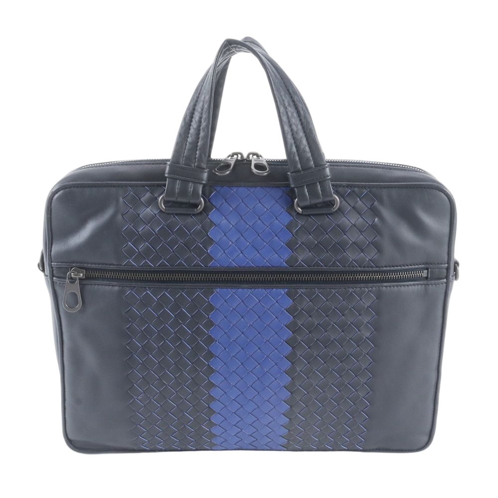 Bottega Veneta Intrecciato Leather Business Briefcase Black