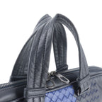 Bottega Veneta Intrecciato Leather Business Briefcase Black — view 2