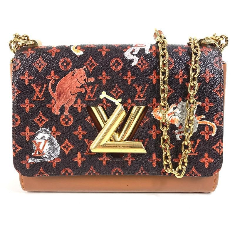 Louis Vuitton Shoulder Bag Sac Twist MM Monogram Canvas Brown