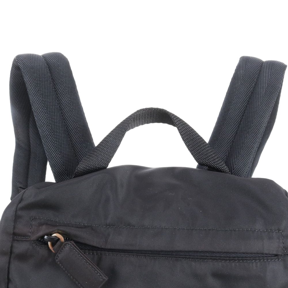 Prada Tessuto Nylon Triangle Logo Backpack Black — view 2
