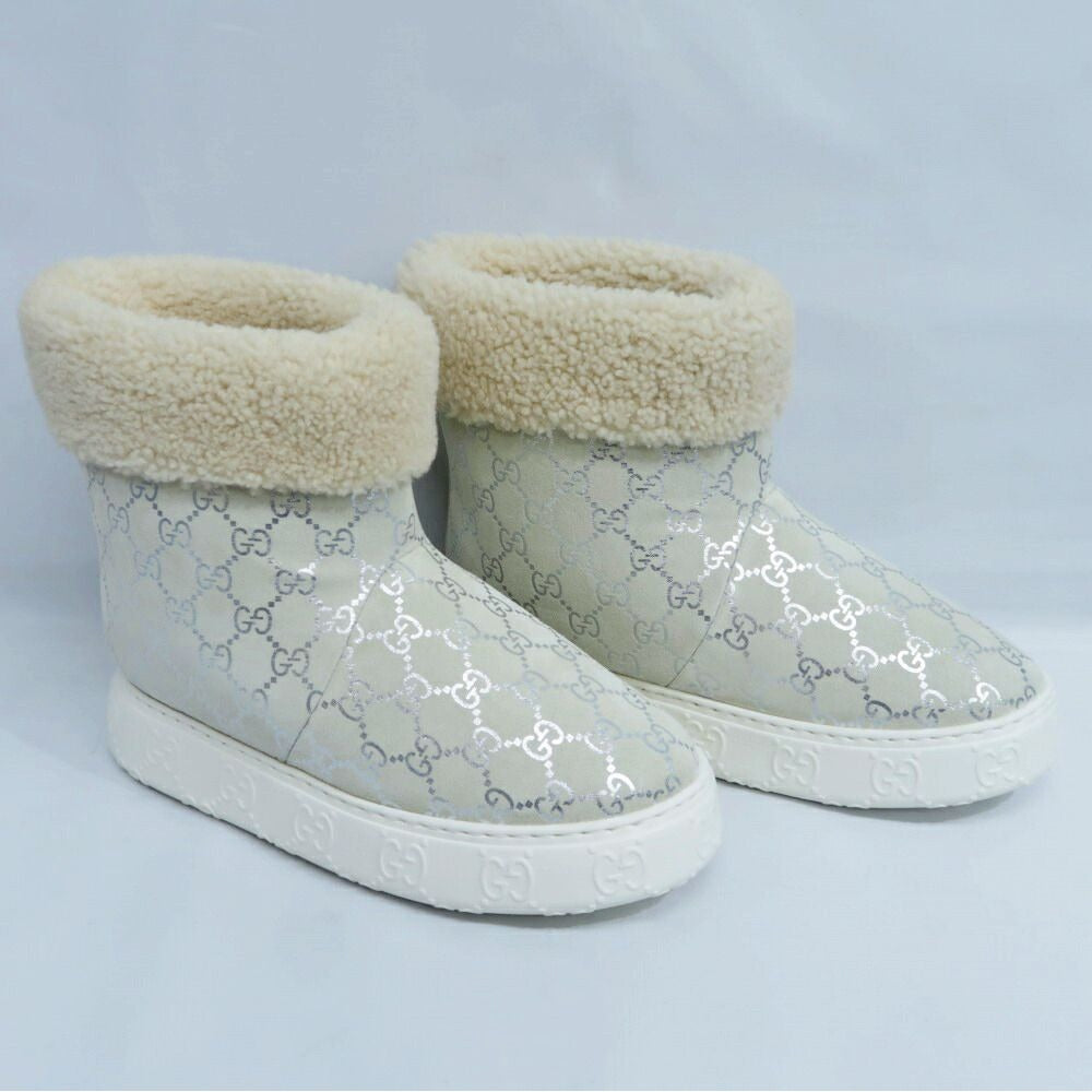 Gucci Boots Merino Wool 36.5 Grey Silver Shoes — view 2