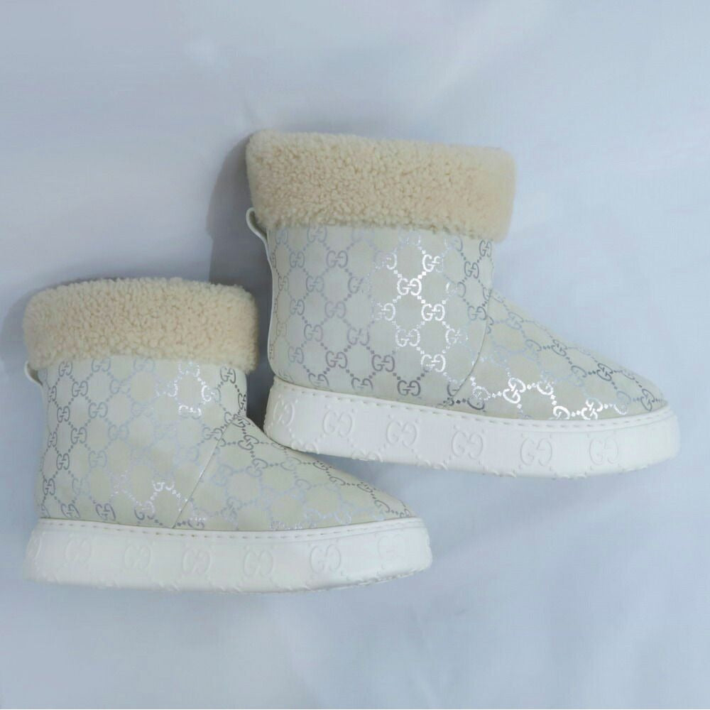 Gucci Boots Merino Wool 36.5 Grey Silver Shoes — view 5