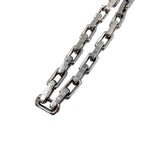 Louis Vuitton Collier Chain Monogram Metal Silver Necklace