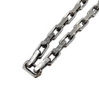Louis Vuitton Collier Chain Monogram Metal Silver Necklace — view 2