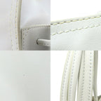 Loewe Tote Bag Crown Logo Stitch Leather Plastic White Studded Shopper — view 5