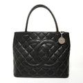 Chanel Tote Medallion CC Logo Caviar Leather