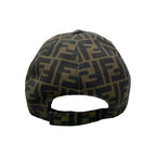 Fendi Hat FF Jacquard Baseball Cap Fxq768 A660 Logo Brown — view 4