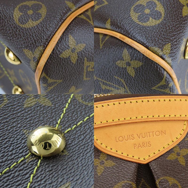 Louis Vuitton Handbag Tivoli PM Monogram Nubuck Brown — view 5