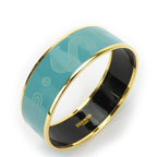 Hermes Bangle Emile GM Metal Cloisonne Light Blue Gold Hardware Logo Accessories — view 2