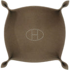 Hermes Tray Vidopoche Felt Etoupe Brown Shoulder Bag